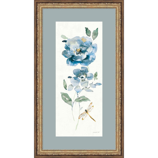 Blues of Summer IV Gilded Panel by Danhui Nai, Framed Art