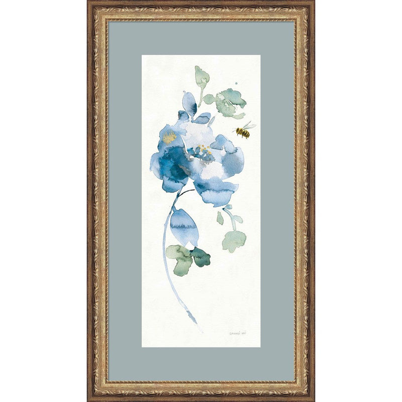 Blues of Summer III Gilded Panel by Danhui Nai, Framed Art