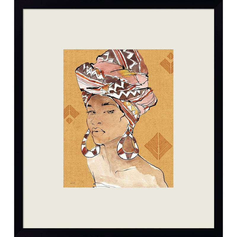 African Flair VI Warm by Anne Tavoletti, Framed Art