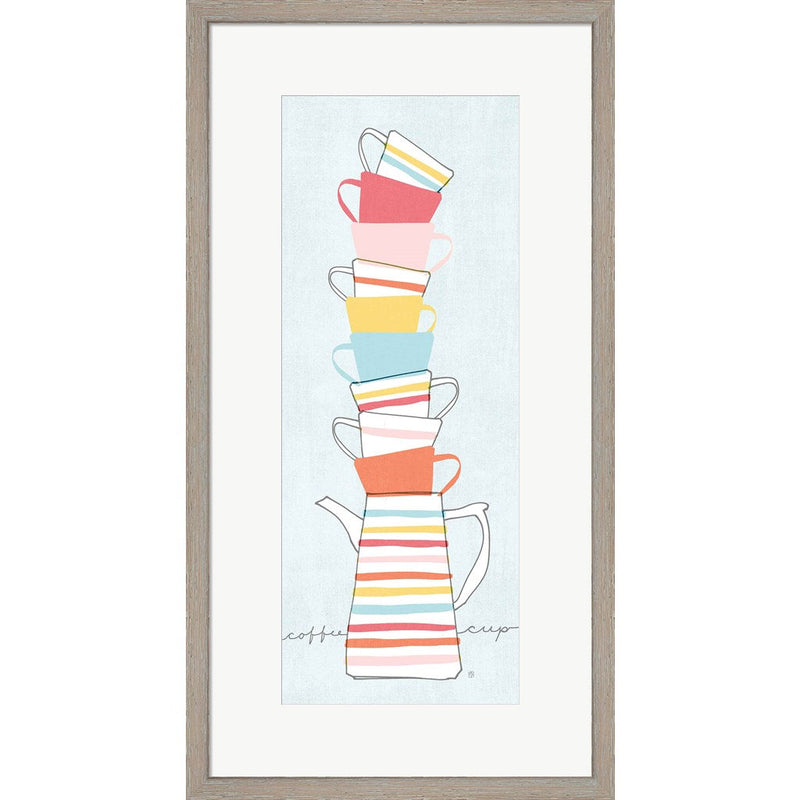 Stack of Cups II Pastel by Avery Tillmon, Framed Art
