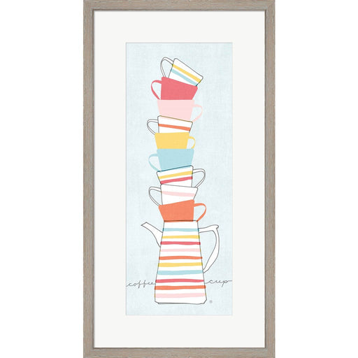 Stack of Cups II Pastel by Avery Tillmon, Framed Art
