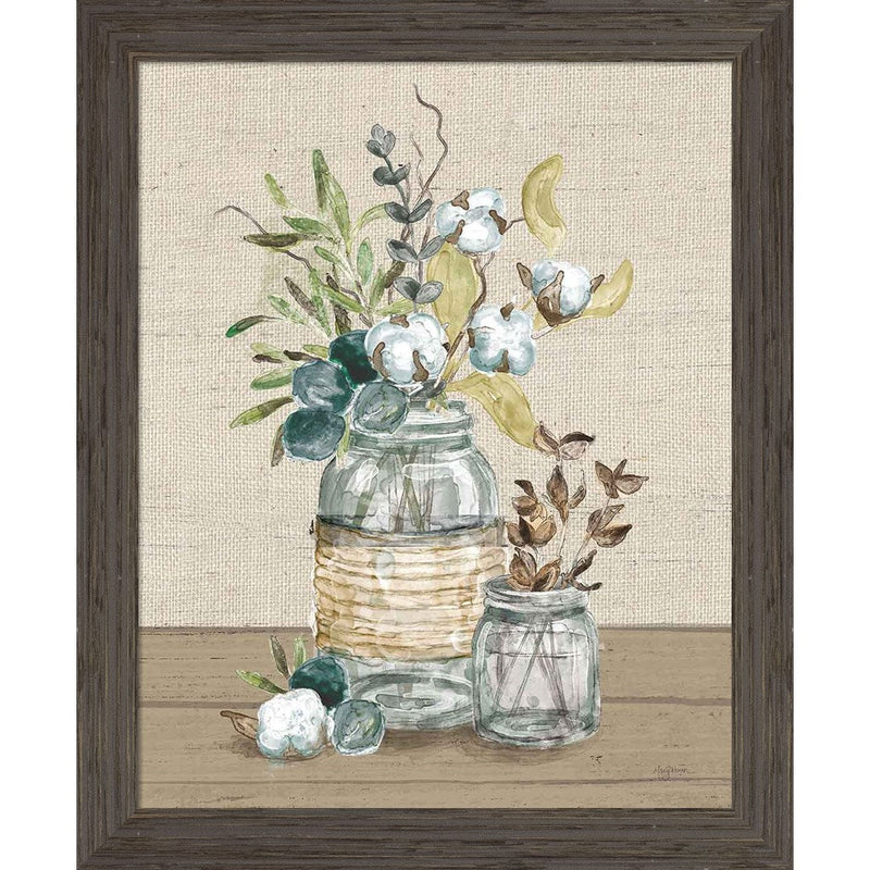 Cotton Bouquet III No Pattern by Mary Urban, Framed Art