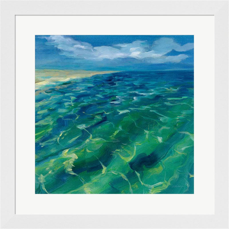 Sunny Sea Reflections by Silvia Vassileva, Framed Art