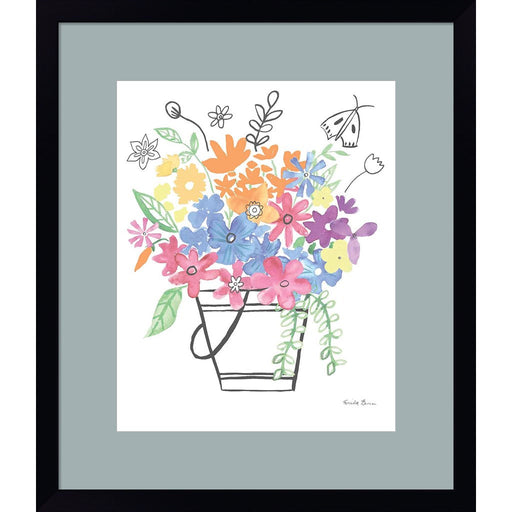Floral Magic I Pastel by Farida Zaman, Framed Art