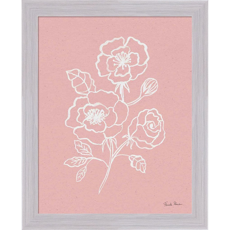 Joyful Peonies I Pink by Farida Zaman, Framed Art