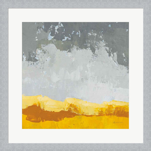 Landscape Yellow Grey by Pamela Munger, Framed Art