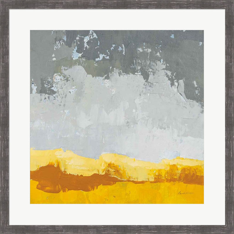 Landscape Yellow Grey by Pamela Munger, Framed Art