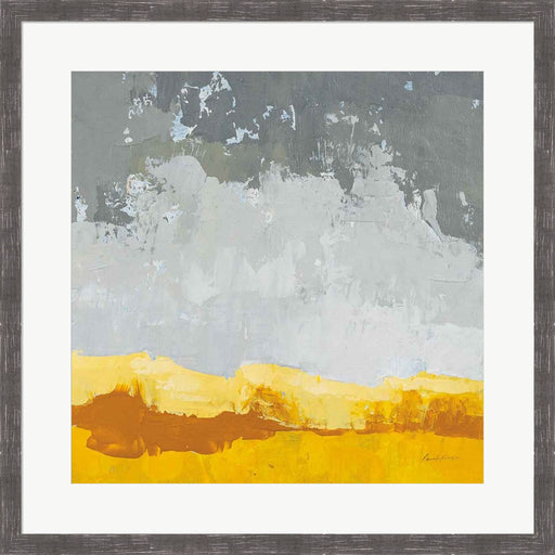 Landscape Yellow Grey by Pamela Munger, Framed Art