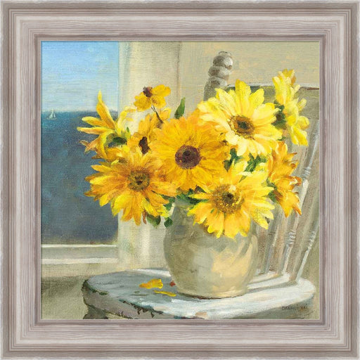Sunflowers by the Sea Crop Light by Danhui Nai, Framed Art