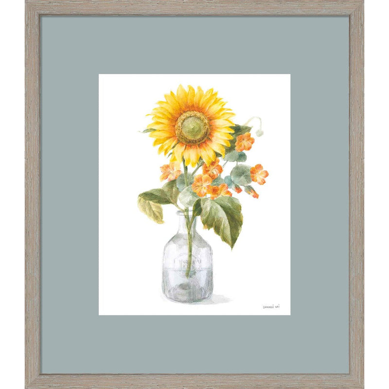 Fresh Cut Sunflowers II by Danhui Nai, Framed Art