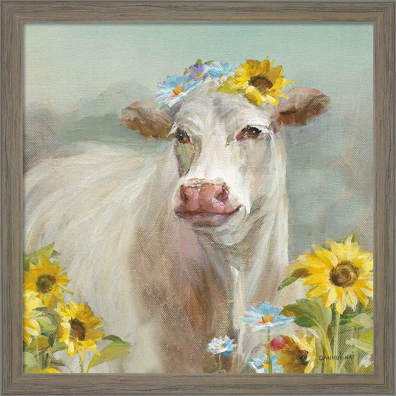 A Cow in a Crown by Danhui Nai, Framed Art