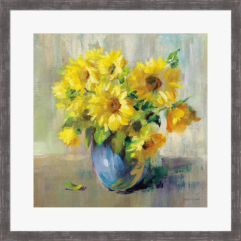Sunflower Still Life II by Danhui Nai, Framed Art