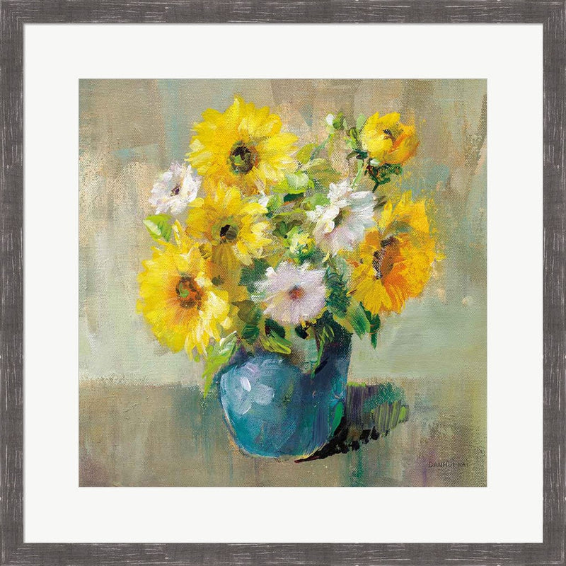 Sunflower Still Life I by Danhui Nai, Framed Art