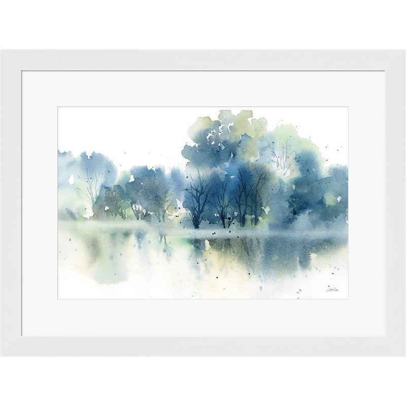 Blue Pond Reflections by Katrina Pete, Framed Art