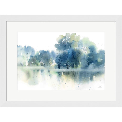 Blue Pond Reflections by Katrina Pete, Framed Art