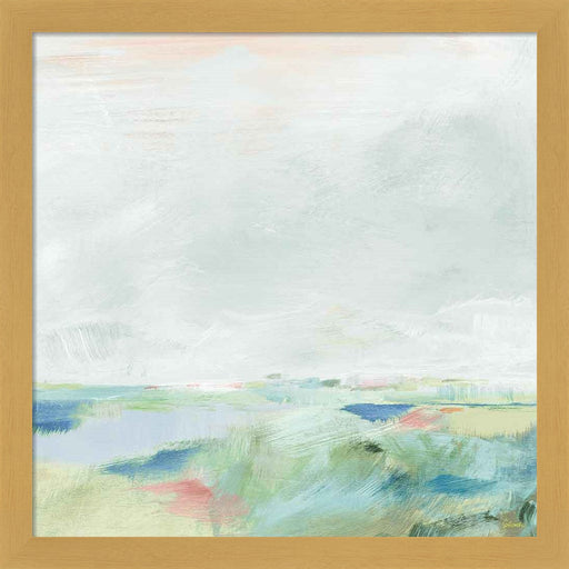 Blue Horizon Sq II by Sue Schlabach, Framed Art