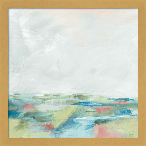 Blue Horizon Sq I by Sue Schlabach, Framed Art