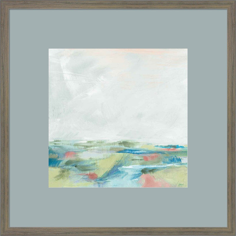 Blue Horizon Sq I by Sue Schlabach, Framed Art