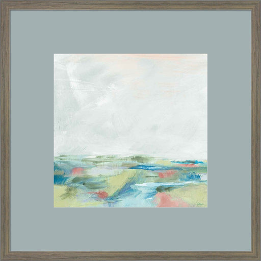 Blue Horizon Sq I by Sue Schlabach, Framed Art