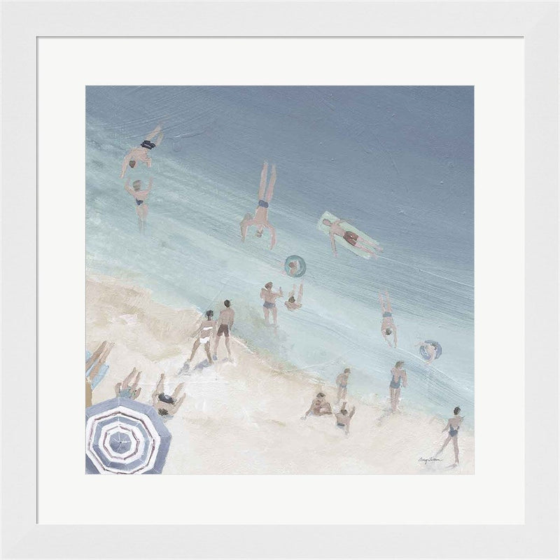 Cool Blue Beach Crop by Avery Tillmon, Framed Art