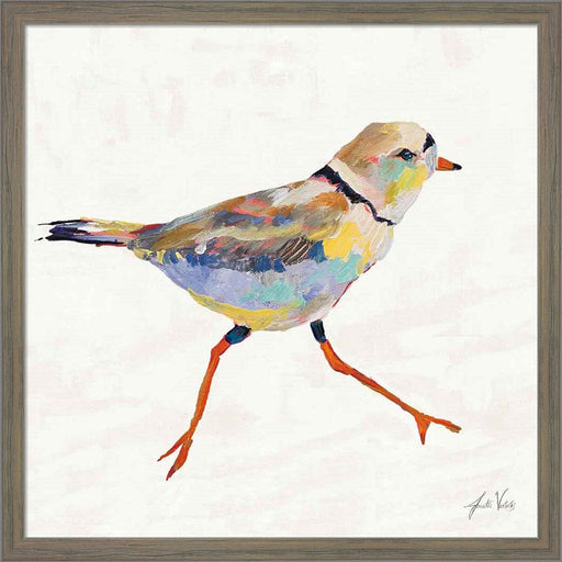 Coastal Plover I Linen by Jeanette Vertentes, Framed Art