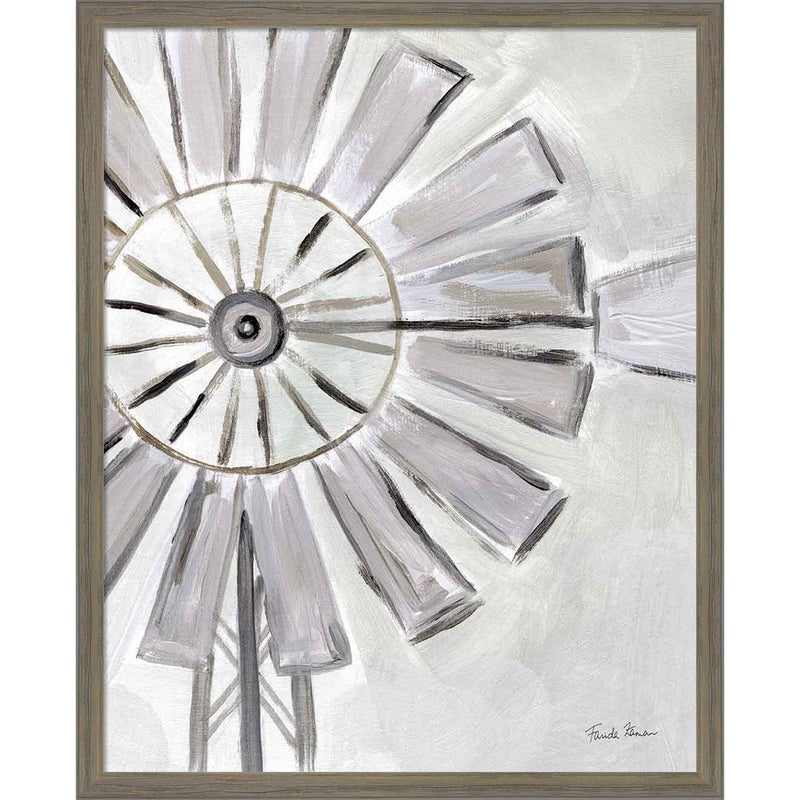 Farmhouse Windmill by Farida Zaman, Framed Art