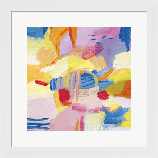 Pastel Shades Abstract by Farida Zaman, Framed Art