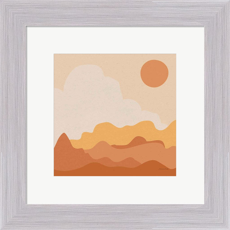 Mountainous I Orange by Sara Zieve Miller, Framed Art
