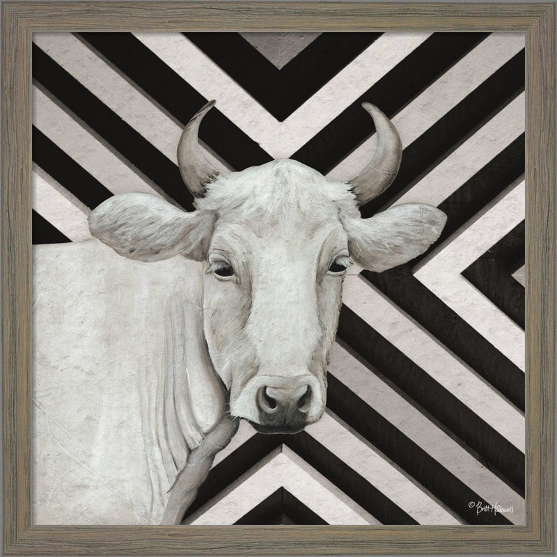 January Cow I by Britt Hallowell, Framed Art
