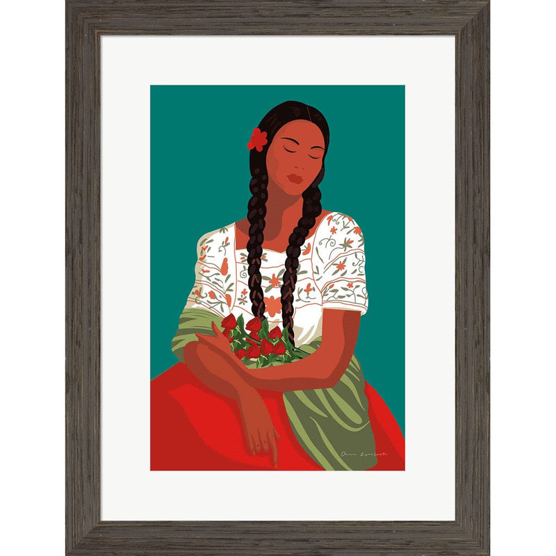 Mexican Woman I by Omar Escalante, Framed Art