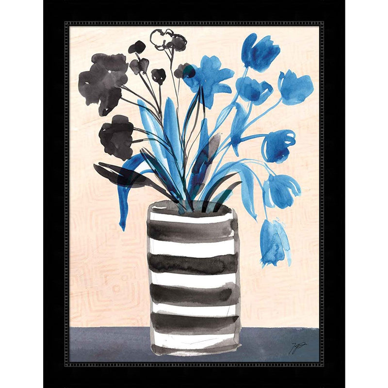 Blue Blooms by Karyn Panganiban, Framed Art