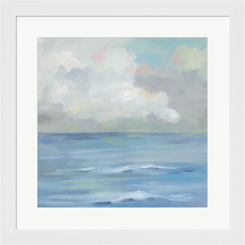 Morning Seaside Clouds by Silvia Vassileva, Framed Art