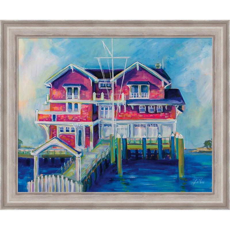 Watch Hill Yacht Club by Jeanette Vertentes, Framed Art