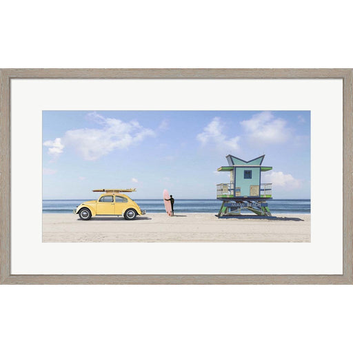 Waiting for the Waves, Miami Beach (detail) by Gasoline Images, Framed Art