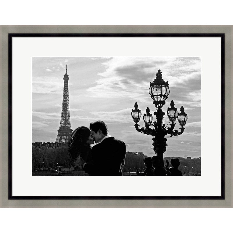 A Kiss in Paris by Julian Lauren, Framed Art