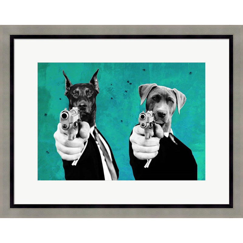 Reservoir Dogs (Pop Version) by VizLab, Framed Art