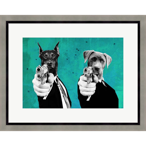 Reservoir Dogs (Pop Version) by VizLab, Framed Art