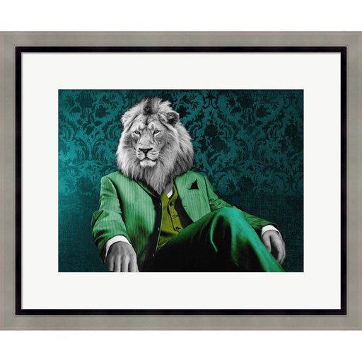 Pensive Leader (Pop Version) by VizLab, Framed Art
