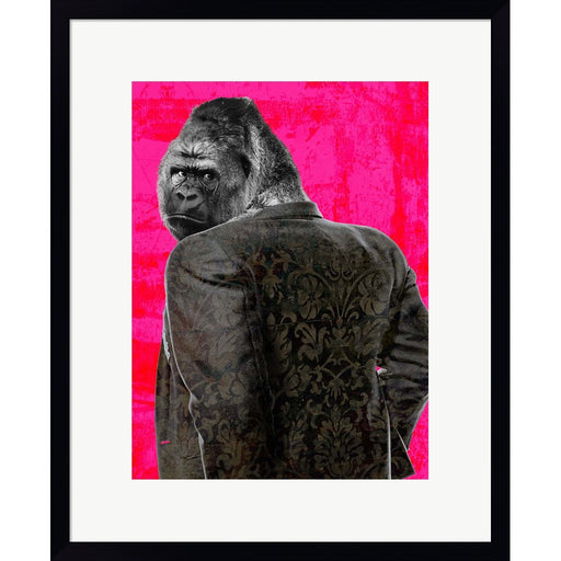 Ape in a Suit (Pop Version) by VizLab, Framed Art