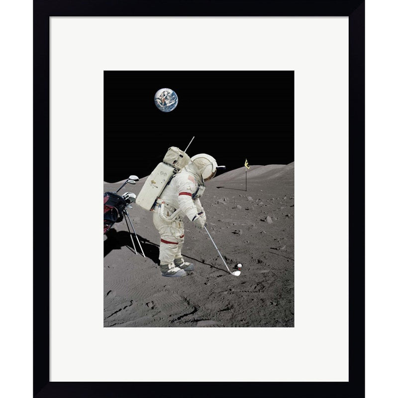 Lunar Golf (NASA) by Astrolabs, Framed Art