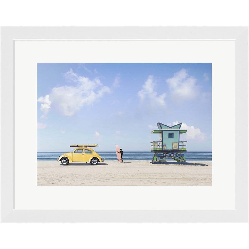 Waiting for the Waves, Miami Beach by Gasoline Images, Framed Art