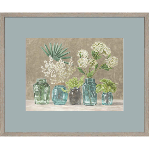 Spring Arrangement II (neutral) by Jenny Thomlinson, Framed Art