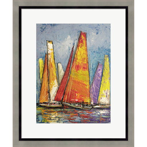 Vele a Colori I by Luigi Florio, Framed Art
