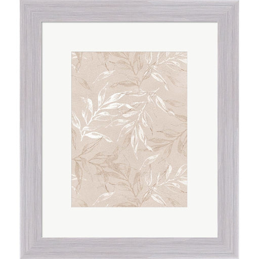 White Leaves 1 by Design Fabrikken, Framed Art