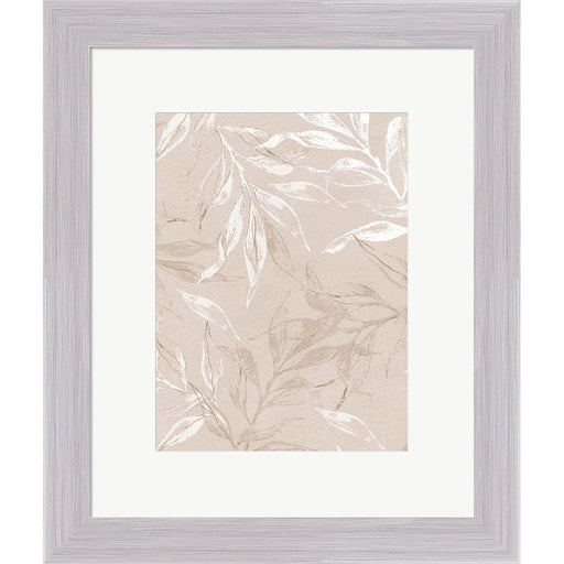 White Leaves 2 by Design Fabrikken, Framed Art