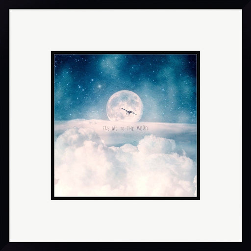Moonrise Over the Clouds by Paula Belle Flores, Framed Art