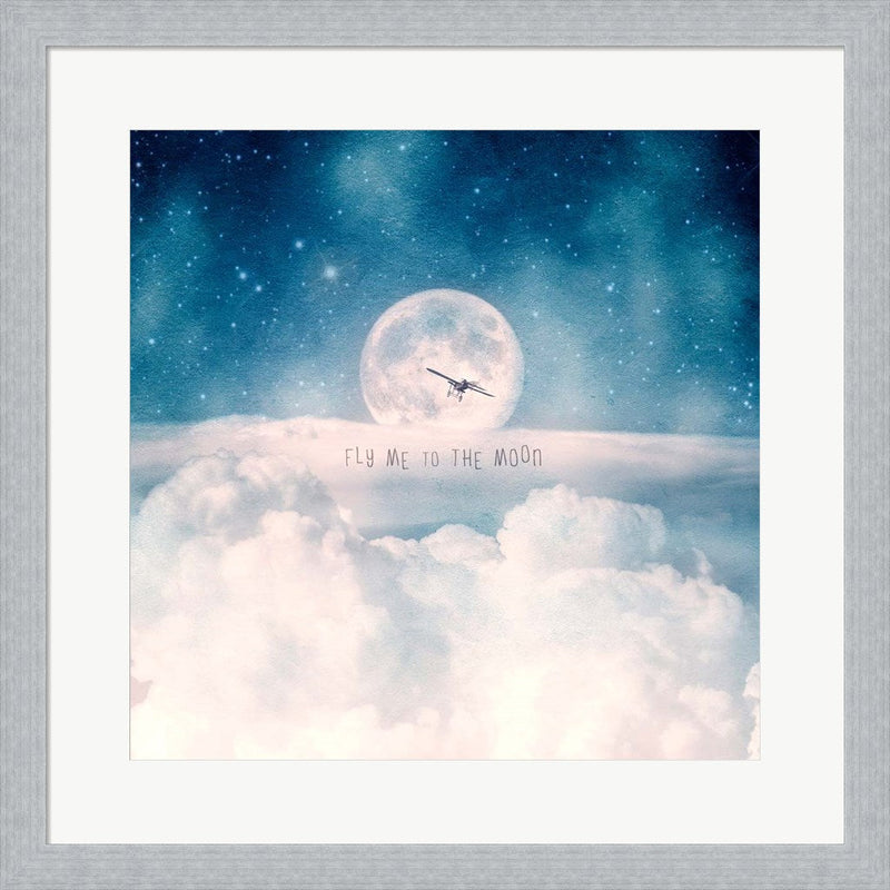 Moonrise Over the Clouds by Paula Belle Flores, Framed Art