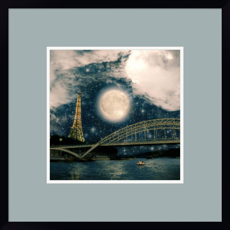One Starry Night in Paris by Paula Belle Flores, Framed Art