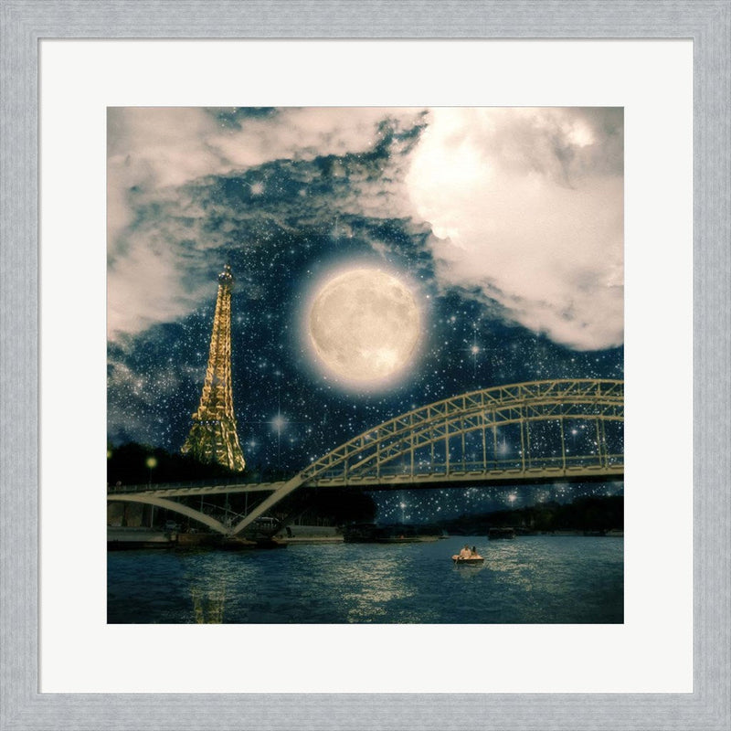 One Starry Night in Paris by Paula Belle Flores, Framed Art