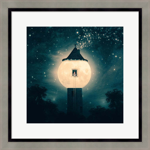 The Moon Tower by Paula Belle Flores, Framed Art